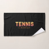 Nom personnalisé Black Tennis Player serviette mai (Serviette à main)