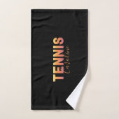 Nom personnalisé Black Tennis Player serviette mai (Serviette à main)