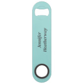 Nom personnalisé bleu aqua minimaliste (Devant)