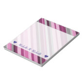 Nom personnalisé + Bloc-notes rose/pourpre/gris (Tourné)