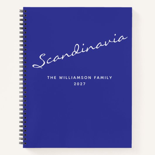 Nom personnalisé Blue Destination Travel Journal (Devant)