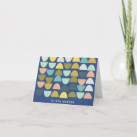Nom personnalisé Blue Geometry Earthy Pastel