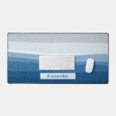 Nom personnalisé Blue Waves Bureau Decor Deskmat (Clavier et souris)