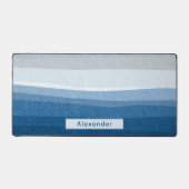 Nom personnalisé Blue Waves Bureau Decor Deskmat (Recto)