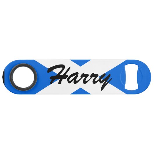 Nom personnalisé Bocal drapeau écossais (Devant (Horizontal))