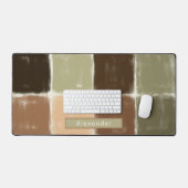 Nom personnalisé Boho Sage Green Terracotta Deskma (Clavier et souris)