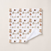 Nom personnalisé Boho Woodland Jungle Motif animal (Gant de toilette)