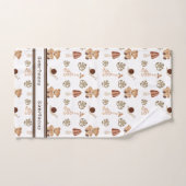 Nom personnalisé Boho Woodland Jungle Motif animal (Serviette à main)