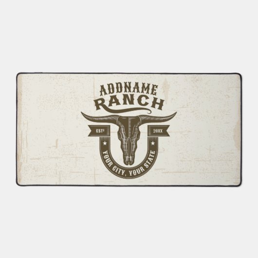 NOM personnalisé Bull Steer Skull Western Ranch (Recto)