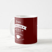 Nom personnalisé Burgandy Hot Chocolate Mug (Devant gauche)
