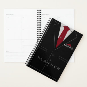Nom personnalisé Business Planner Costume noir