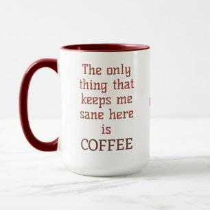 Nom personnalisé café sanity tasses