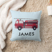 Nom personnalisé Camion de feu rouge Coussin (Couverture)