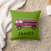 Nom personnalisé Camion de feu rouge Coussin (Couverture)