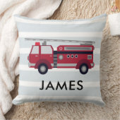 Nom personnalisé Camion de feu rouge Coussin (Couverture)