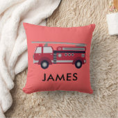 Nom personnalisé Camion de feu rouge Coussin (Couverture)