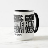 Nom personnalisé Camper Van tasses (Devant droit)