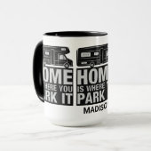 Nom personnalisé Camper Van tasses (Devant gauche)