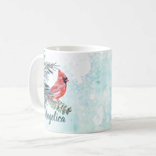 Nom personnalisé Cardinal Gift Mug (Devant gauche)