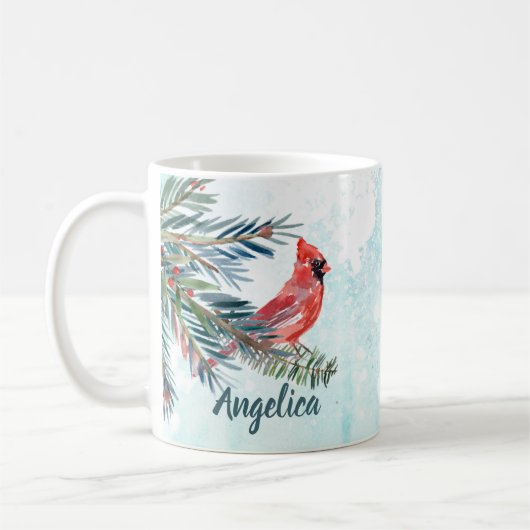 Nom personnalisé Cardinal Gift Mug (Gauche)