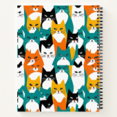 Nom personnalisé Carnet de chats colorés (Dos)