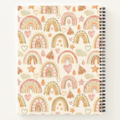 Nom personnalisé Carnet mignon Boho Rainbows Earth (Dos)