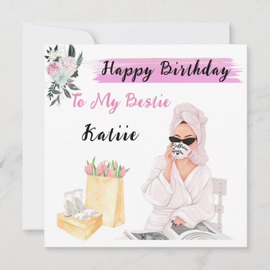 Nom personnalisé Carte d'anniversaire pour le meil (Devant)