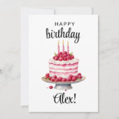 Nom personnalisé Carte de gâteau 3e anniversaire (Devant)