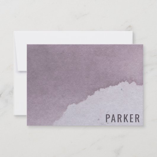 Nom personnalisé Carte de remerciements d'aquarell (Devant)