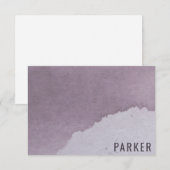 Nom personnalisé Carte de remerciements d'aquarell (Devant / Derrière)