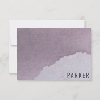 Nom personnalisé Carte de remerciements d'aquarell