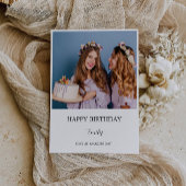 Nom personnalisé Carte photo d'anniversaire pour a