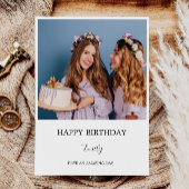 Nom personnalisé Carte photo d'anniversaire pour a