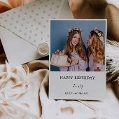 Nom personnalisé Carte photo d'anniversaire pour a