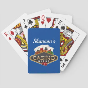 Nom Personnalisé Casino Cartes de jeu de nuit