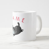 NOM PERSONNALISÉ CAT PORTE MASQUE JUMBO Mug (Devant droit)