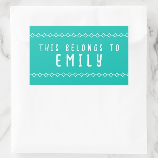 Nom personnalisé Cela appartient aux autocollants (Sac)