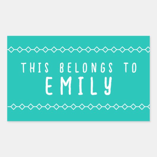 Nom personnalisé Cela appartient aux autocollants (Devant)