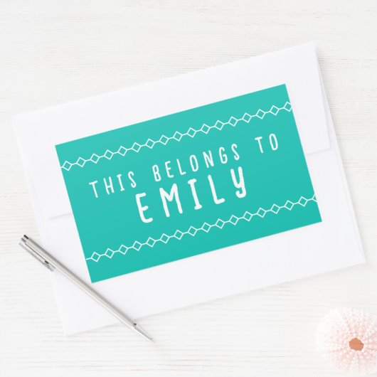 Nom personnalisé Cela appartient aux autocollants (Enveloppe)