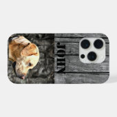Nom personnalisé Chasse Chien Rustique Jaune Lab C (Verso Horizontal)
