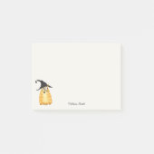 Nom personnalisé Chat de sorcière Post-It Notes (Devant)