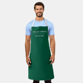 Nom personnalisé Chef principal Tablier vert et bl (Porté)