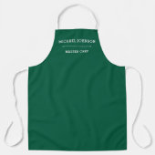 Nom personnalisé Chef principal Tablier vert et bl (Recto)