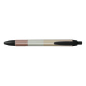 Nom Personnalisé Chic Earth Tone Stripes Stylo (Dos)
