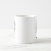 Nom personnalisé Chien Aquarelle Style Café Mug (Centre)
