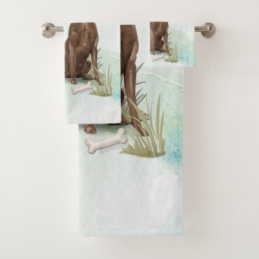 Nom personnalisé Chocolat Lab Animal de compagnie (En situation)