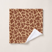 Nom personnalisé classique Giraffe Poster de anima (Gant de toilette)