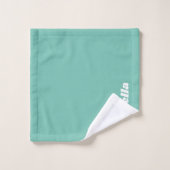 Nom personnalisé College Dorm Graduation Green (Gant de toilette)