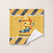 Nom personnalisé Construction Véhicules bébé garço (Gant de toilette)