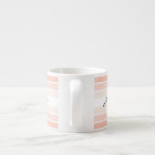 Nom personnalisé Coral Pastel Stripes Espresso Mug (Dos)